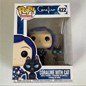 Coraline with cat funko